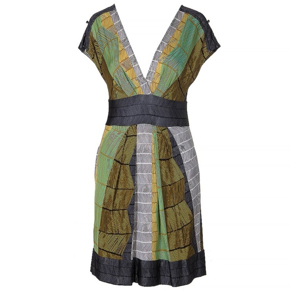 NWT BCBG Short Sleeve Kimono Wrap Dress Sz M - Picture 1 of 7